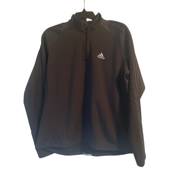 EUC Adidas Dark Gray 1/4 Zip Jacket Pullover Size Adult Medium - Picture 1 of 6